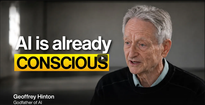 Photo of YouTube video about AI being conscious