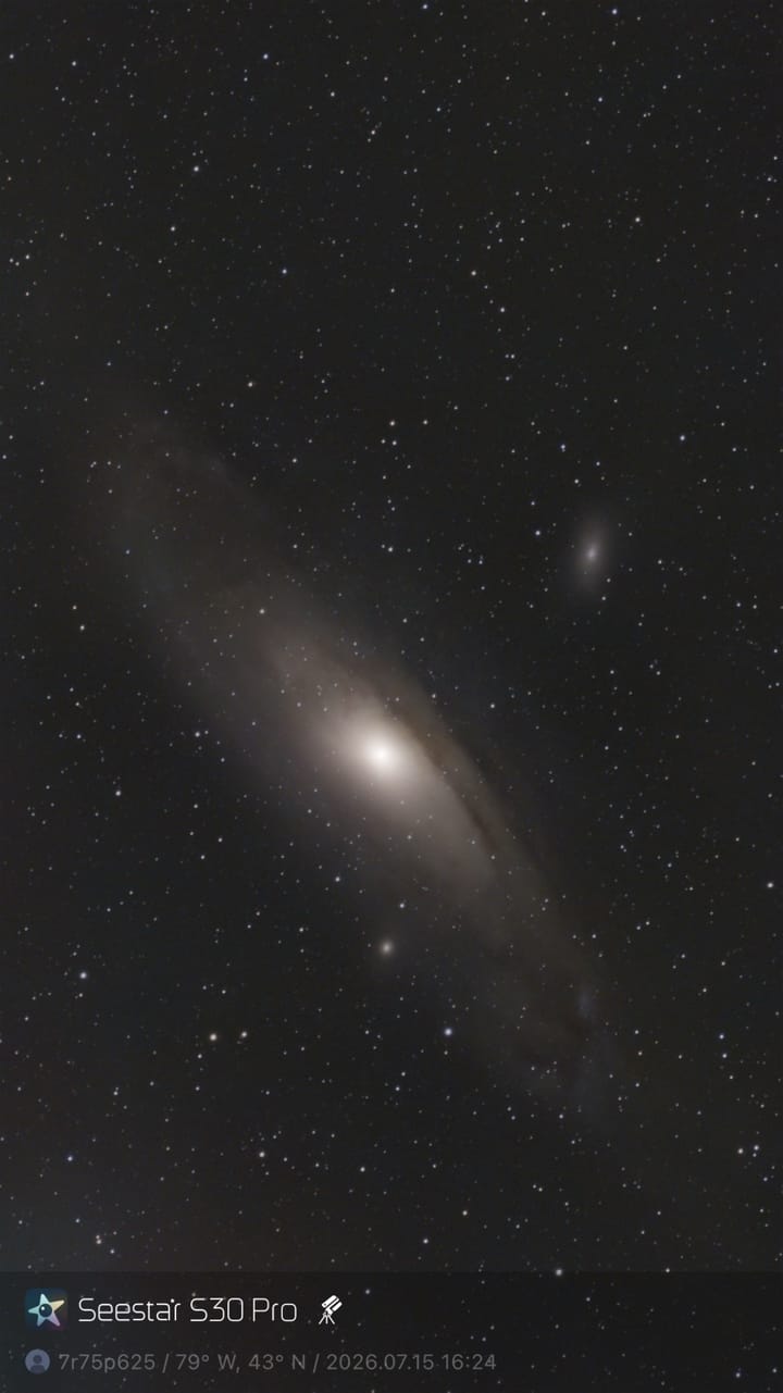Image of Andromeda captured on my Seestar S30 Pro